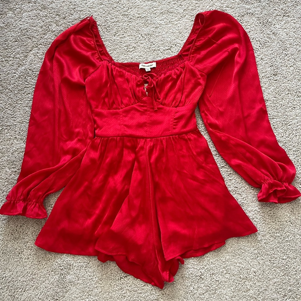 NWT Francesca’s Red Romper Size XS